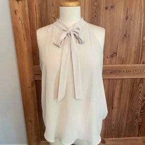 Tie neck work blouse